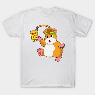 Hamster at Eating with Pizza T-Shirt